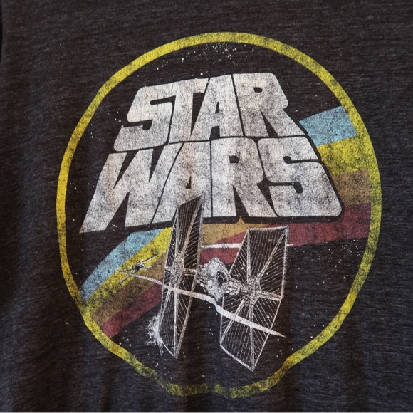 Star Wars: X-Wing Chasing Tie Fighter T-Shirt - Size Medium - Picture 2 of 3